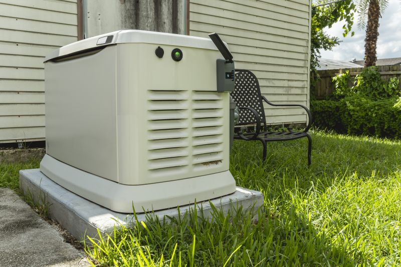Generator with Residential Landscaping